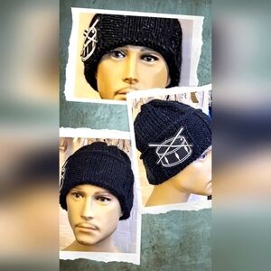 NWT Novelty Cashmere Blend Cuff Beanie